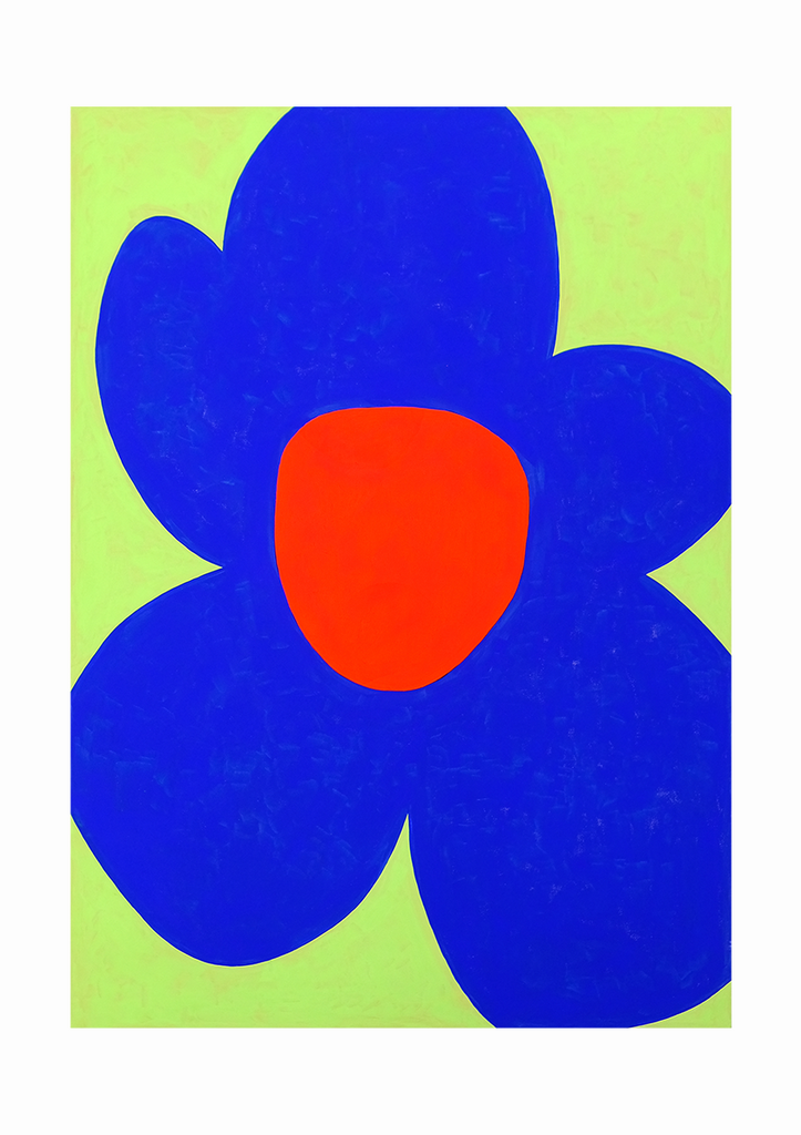 'Blå Neon Blomma (Blue Neon Flower)' by Micke Lindebergh